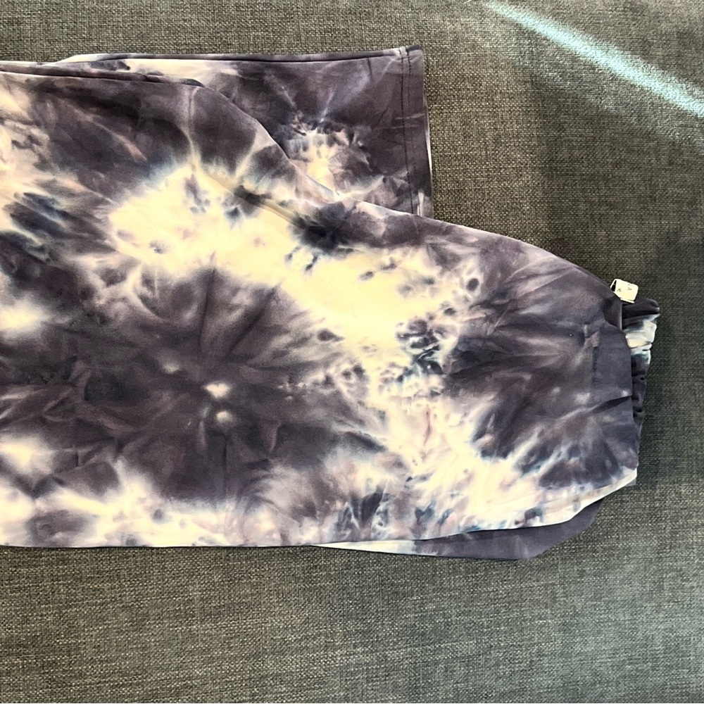 Jon & Anna Tie-Dye Wide Leg Pants in Blue and White